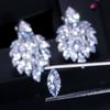 WWJ Delicate Prom Jewelry Zircon Stud Earrings for Women