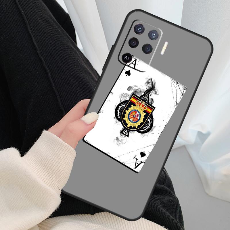 Логотип Национальной полиции Испании Чехол Для Oppo A18 A38 A58 A78 A98 A80 A60 A40 A96 A76 A16 A94 A74 A54 A15 A17 A57 A77 A5 Pro