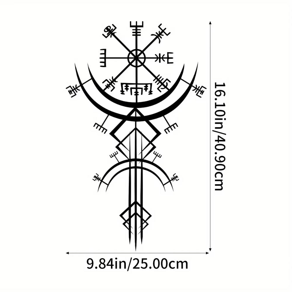 One Piece Viking Metal Decor Rune Wall Decor Norse Mythology Art Metal Wall Decor Metal Wall Hanging Gift 16,1 дюймов/40,9 см