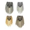 Shoulder Epaulet Long Tassels Metal Sequins Rhinestone DIY Elegant Men Women Shoulder Board Badge Brooch Business Suit Accessories