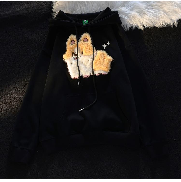 Ladies Fashion Casual Long Sleeve Round Neck Hoodie Pullover Top With Pockets