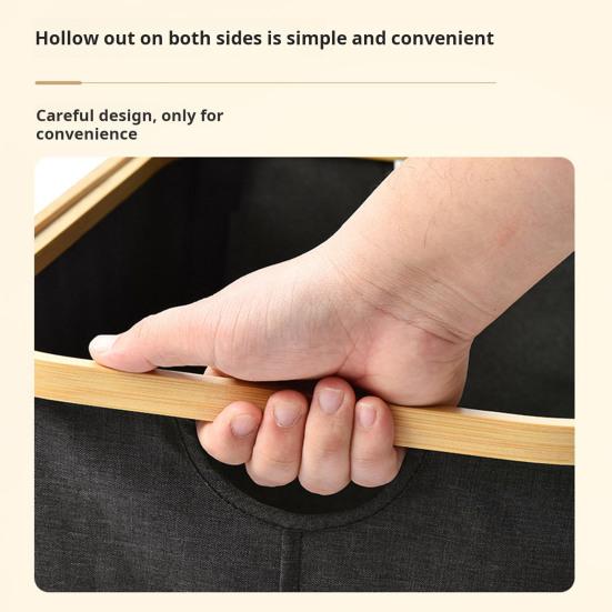 Slim Laundry Hamper Dirty Clothes Basket with Lid Large Capacity Handle Design Foldable