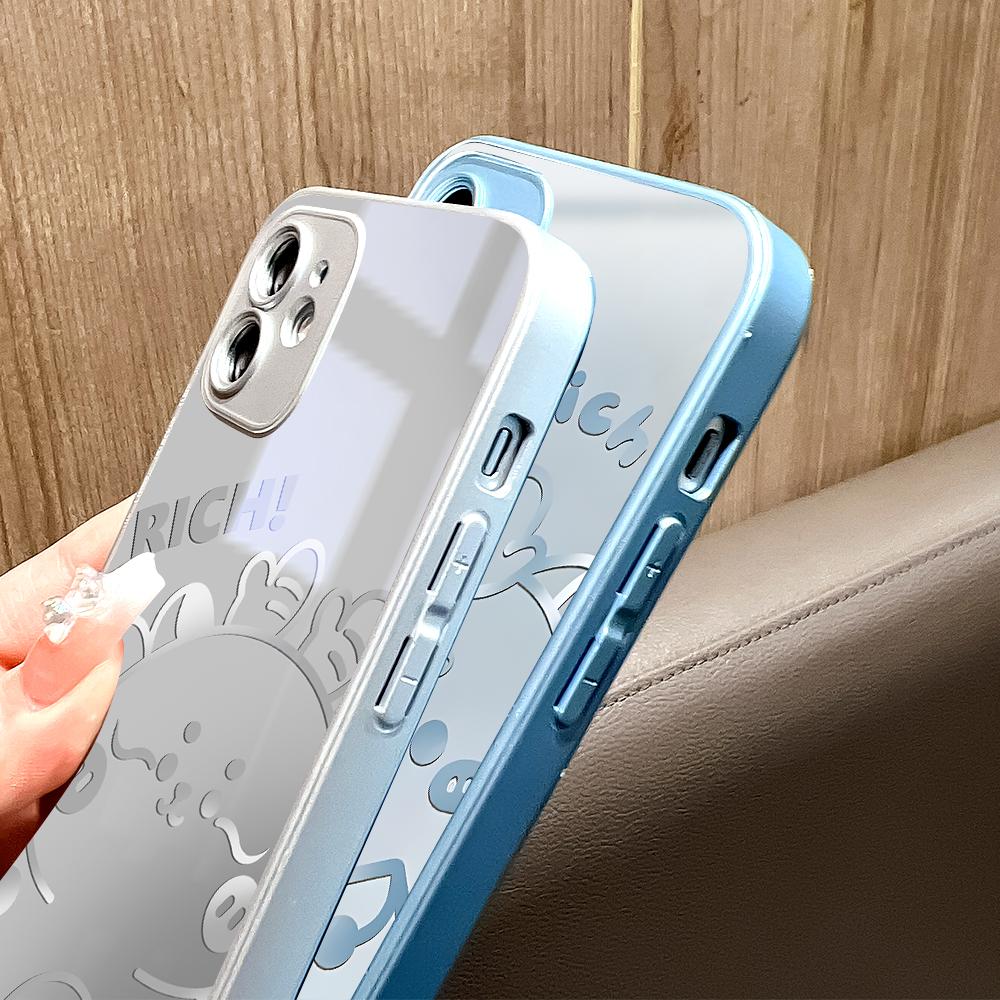 Чехол для телефона с милыми линиями и драконом, металлический лак из закаленного стекла, противоударный чехол для Huawei Honor iPhone OPPO Realme OnePlus Xiaomi Redmi Samsung Vivo