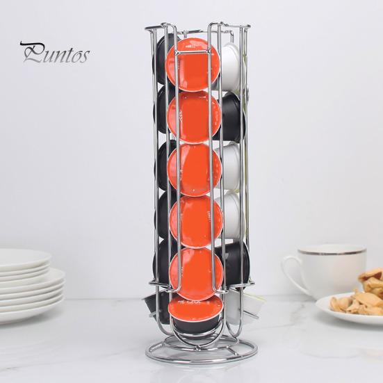 Стойка для хранения кофейных капсул, устойчивая к коррозии, не требующая сборки, большая емкость для хранения капсул