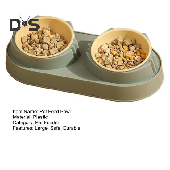 Миска для домашних животных, приподнятая, для собак, одинарная/двойная, непроливающаяся, противоскользящая, для кошек, кормушка для домашних животных, миска для корма и воды для собак, кошек, котят