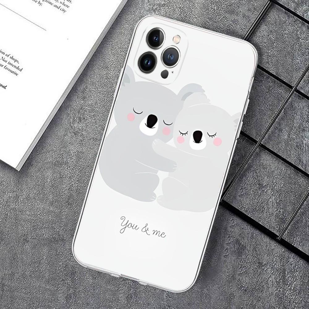 Милый чехол для телефона с изображением медведя коалы для iPhone 14 11 12 13 Mini Pro XS Max Cover 6 7 8 Plus X XR SE 2020 Funda Shell