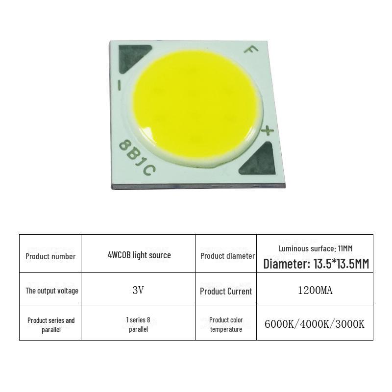3V Solar COB Lamp Beads, 6V High-Power Integrated Light Source, 3.7V High-Power Beads, Full Parallel COB