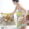 Cartoon Rilakkuma Decorative Room Aesthetics Pillow Case Home Decor Bedroom Sofa Bed Couch Pillow Cover 45X45
