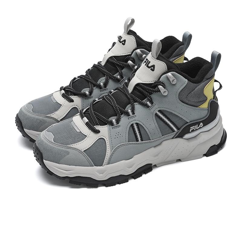 Fila Trek 1S Удобный Универсальный Флис Прочный Низкий Верх Повседневная Обувь для Образа Жизни Мужские кроссовки Лавово-Серый Средне-Серый F12M442113FLM