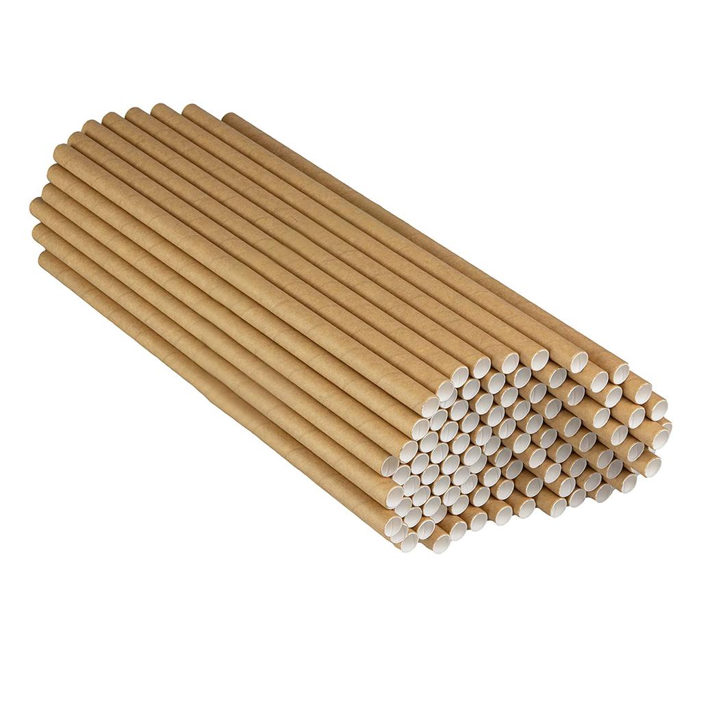 100 Pcs Cocktail Straws Compostable Biodegradable Straws 7.75in Long for Smoothies Tumblers Cocktail MilkShake for Party