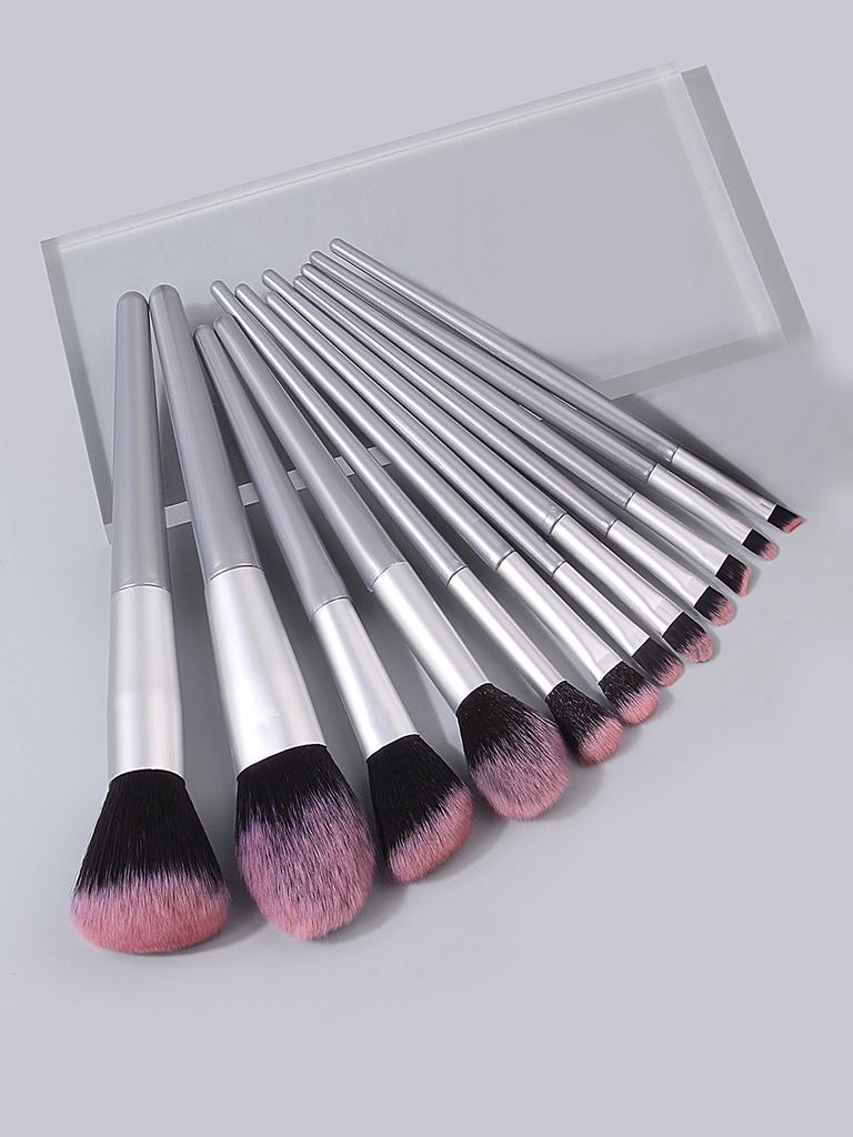 4/12/16PCS Beginner Makeup Tool Set: 12PCS Soft-bristled Makeup Brushes +4PCS Super Soft Makeup Sponges for Daily Portable Use
