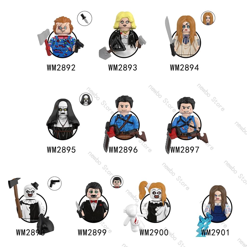 WM6205 Горячие Мини Фигурки Персонажей Главных Героев Фильмов Ужасов Монахиня Вампир Строительные Блоки Хэллоуинские Игрушки Для Детей