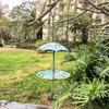 Wrought Iron Hanging Bird Feeder with Umbrella - Outdoor Garden and Balcony Decor