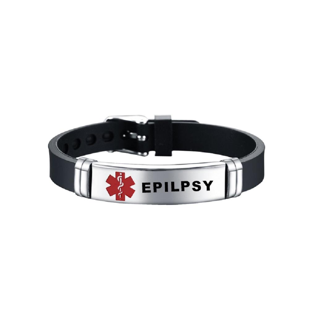 Медицинский браслет с идентификационным номером и лазерной гравировкой, регулируемый браслет для мужчин и женщин, браслет для экстренной первой помощи, браслет