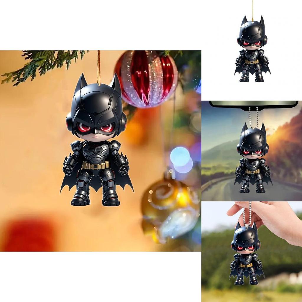 Милый мультяшный узор Бэтмена Акриловый кулон для декора интерьера автомобиля