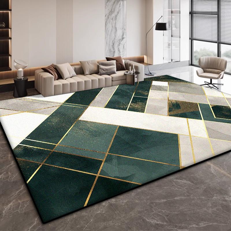 Современный геометрический дизайн ковер для гостиной простая декорация спальня нескользящие большие ковры офис журнальные столики мягкий коврик моющийся
