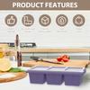 2Pcs 3 Grid Silicone Freezer Tray Food Freezer Container with Lid Soup Reusable Sauce Cube Mold Kitchen Accessories 1 Cup/250 Ml