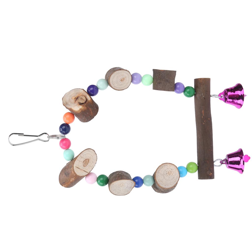 Parrot Swing Toy Wooden Parrot Suspension Bridge Swing for Small Medium Budgies Birds