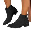 2024 Plus Size Shoes for Women Ankle Women's Boots Concise Modern Boots Women Pointed Toe Slip On Square Heel Ladies Shoes