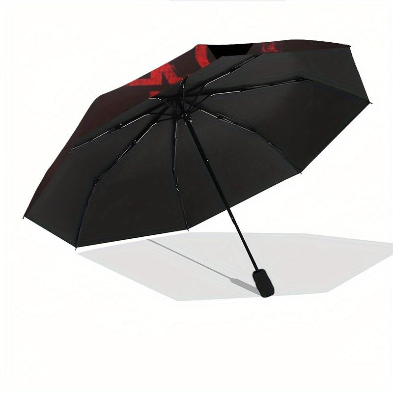 1pc Rammstein Flames Performance Themed High-quality Umbrella,Automatic Opening and Closing Umbrella,Multi-functional Umbrella G0811020