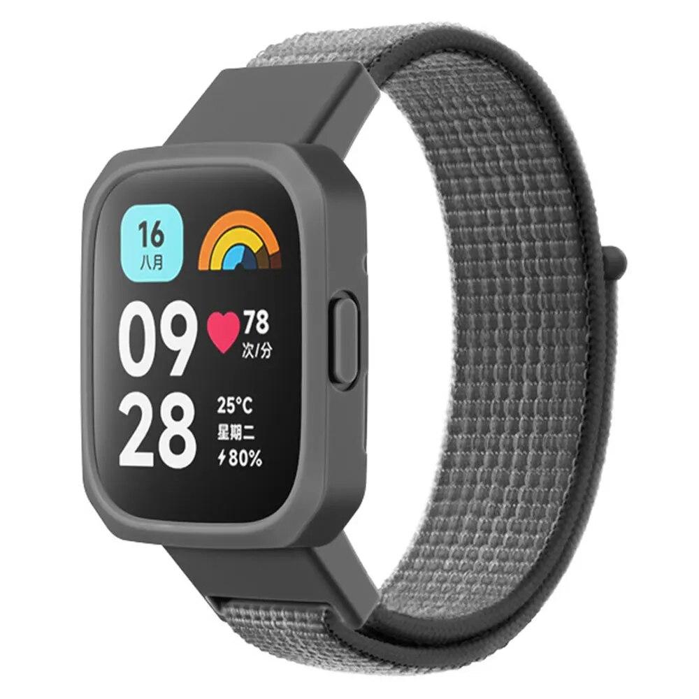 Нейлоновый браслет-петля + чехол для Redmi Watch 3/2/1 Lite, сменный ремешок для смарт-часов Redmi Watch 1/2/Mi Watch Lite, чехол для браслета