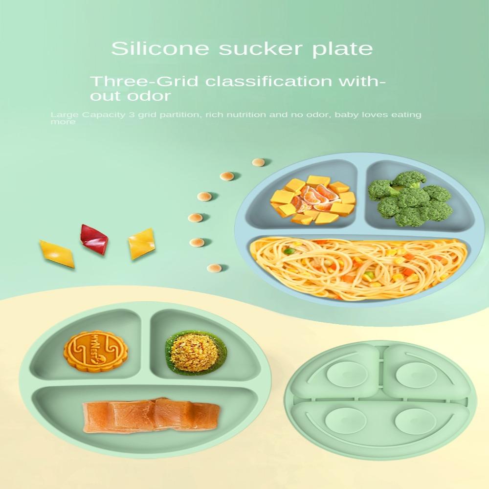 Детская тарелка для кормления Детская миска для кормления Поднос для хранения Силиконовая тарелка Поднос для еды Детская присоска