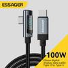ESSAGER Кабель для передачи данных с угловым разъемом и цифровым дисплеем для Huawei, быстрая зарядка PD100W