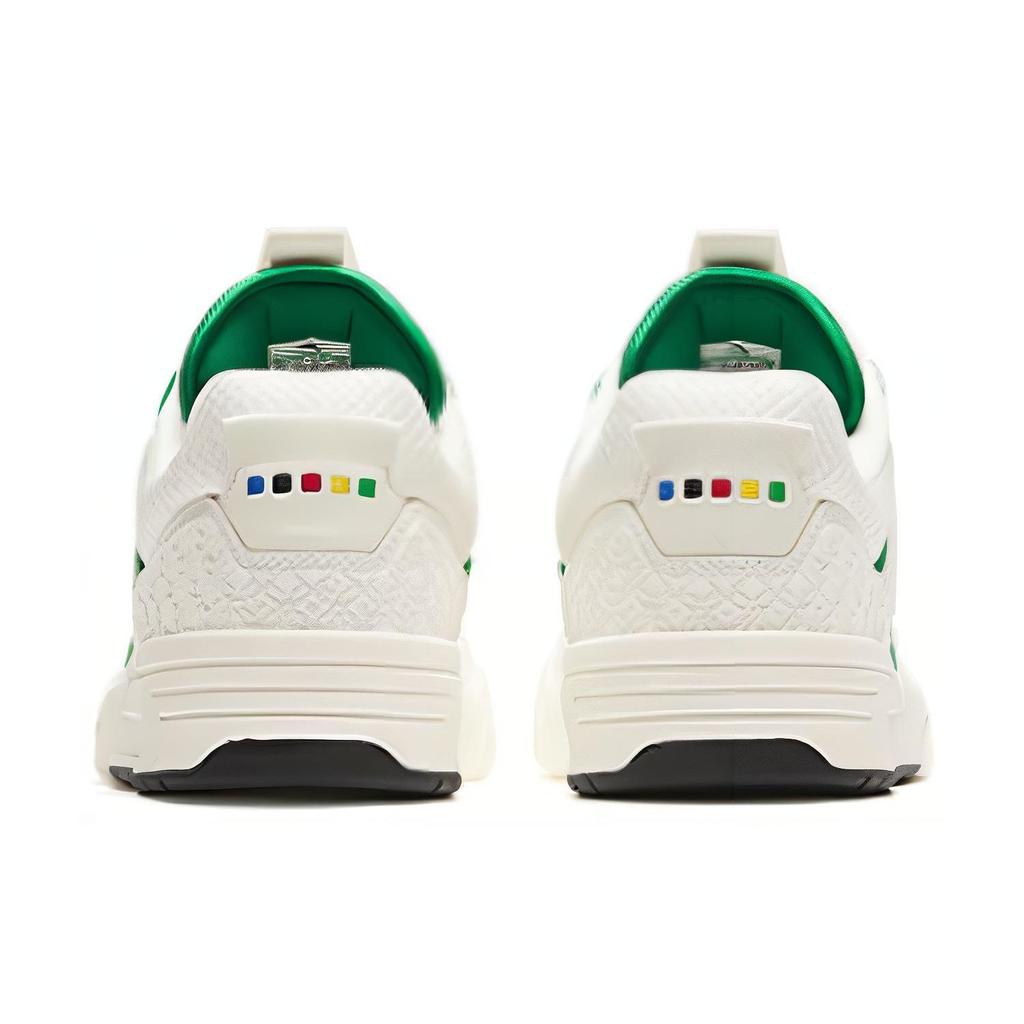 Anta Aojie Comfortable Versatile Shock Absorbing Wear Resistant Low Top Sneakers Men Sneakers White Green 112418040-8
