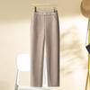 Женские гаремные брюки с высокой посадкой и текстурой - Утягивающие, Утепленные, Повседневный французский стиль для осени/зимы 2024