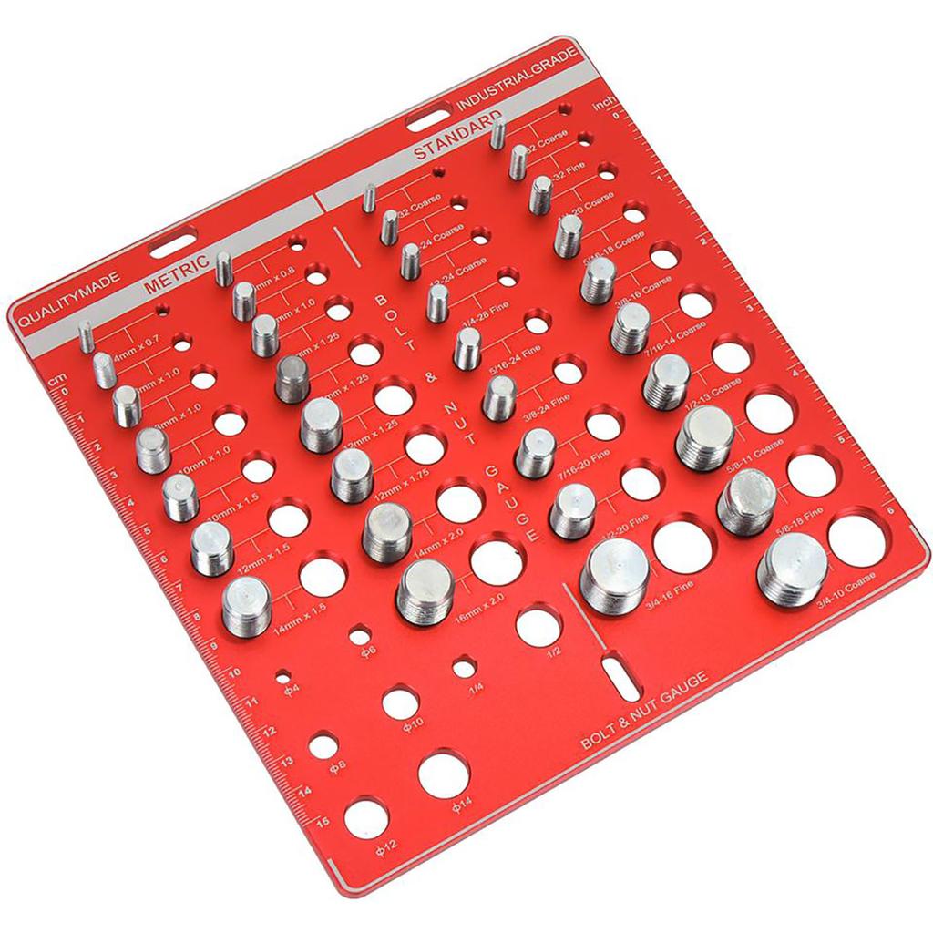 34 Устройство для проверки резьбы гаек и болтов, алюминиевый сплав, стандартный размер, идентификатор дюймовой и метрической резьбы