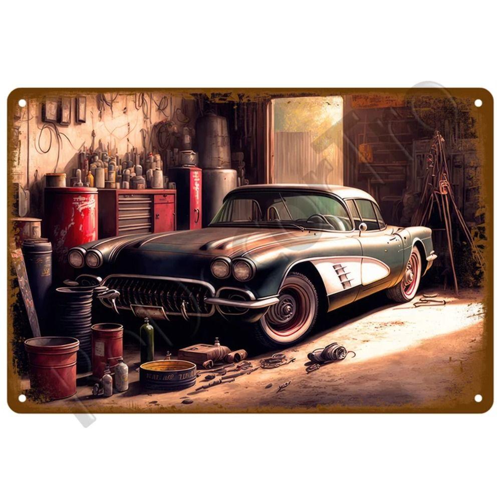 Металлическая табличка для мотоциклетного гаража, настенный декор, 20x30 см