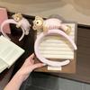 Soft Cute Hair Hoops Fluffy Cartoon Bear Headwear Lay Down Bear Hairbands  Spa Bathing