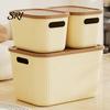 Balcony Gardening Supplies Container Storage Box with Handle And Lid Organizer Space Office Saving Stackable for Kitchen Bedroom Dormitory