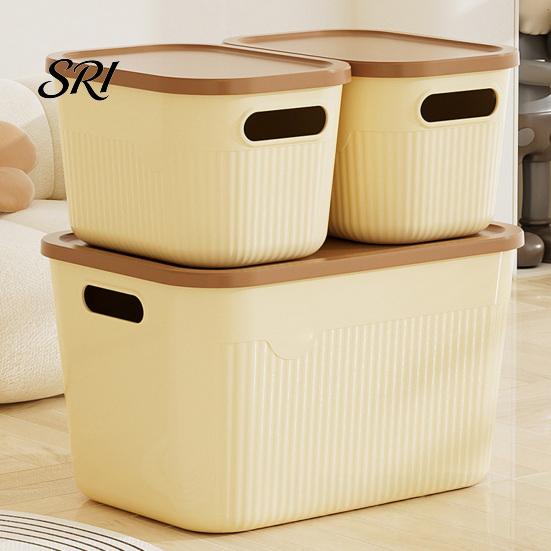 Balcony Gardening Supplies Container Storage Box with Handle And Lid Organizer Space Office Saving Stackable for Kitchen Bedroom Dormitory