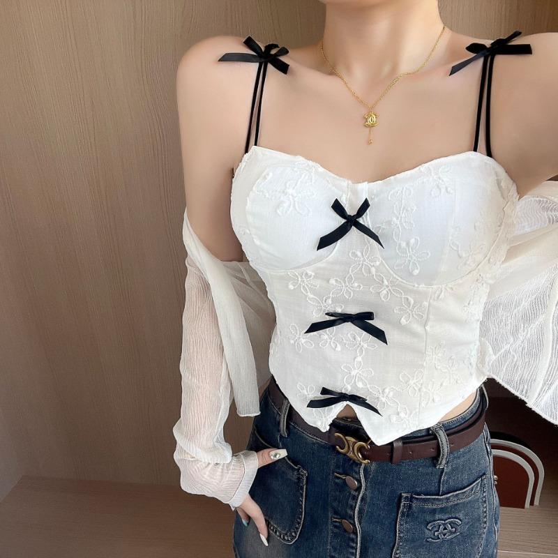 Маленький жилет из чистого жаккарда с бантом на шее для женщин на весну и лето с нагрудной подкладкой на нижней части красивого шикарного блейзера сзади