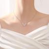 ANENJERY Cubic Zircon Butterfly Charm Necklace for Women Choker Wedding Engagement Jewelry Gift S-N707