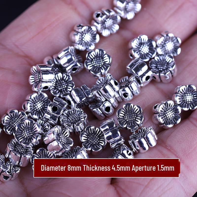 Бусины из тибетского серебра в форме цветка: Аксессуары для подвесок и браслетов своими руками