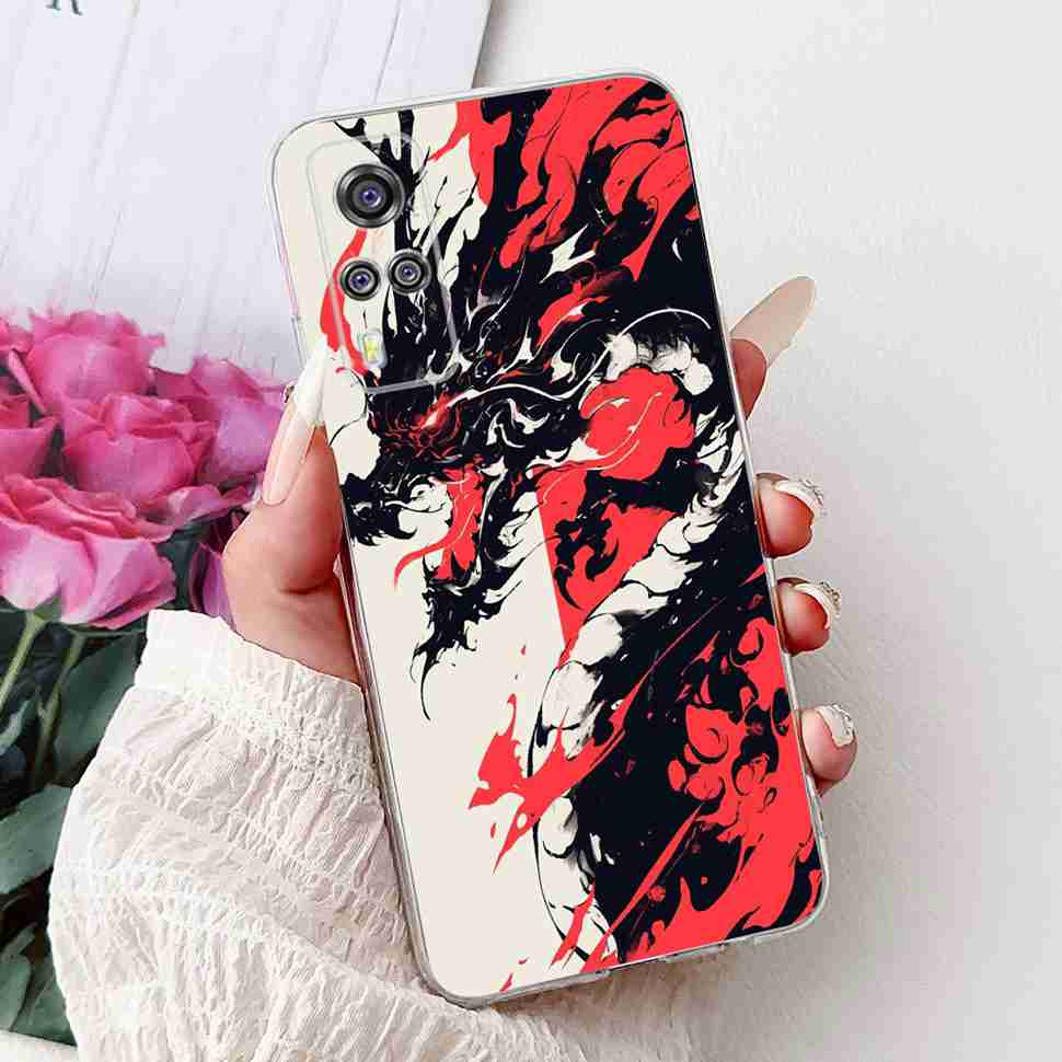 For vivo Y51 V2030 Case Cute Cat Butterfly TPU Soft Silicone Shockproof Cover For Vivo Y51 VIVOY51 6.58" Flowers Phone Cases