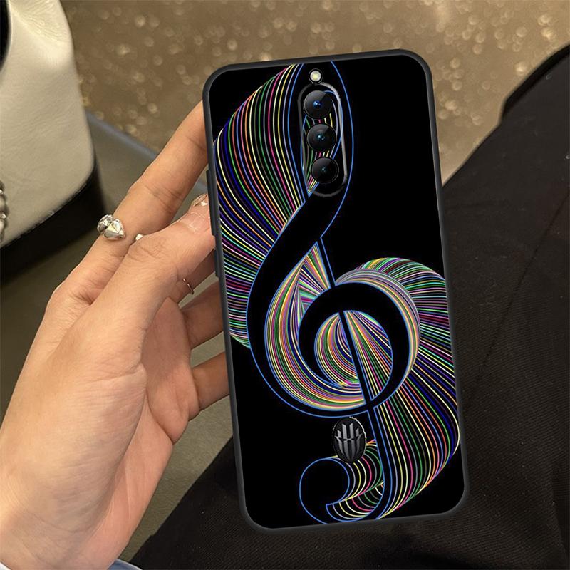 Musical Music Note Case For Nubia Red Magic 8S Pro Plus Red Magic 8 Pro 6 7 6S 7S Pro 5G 5S 6R Cover Coque