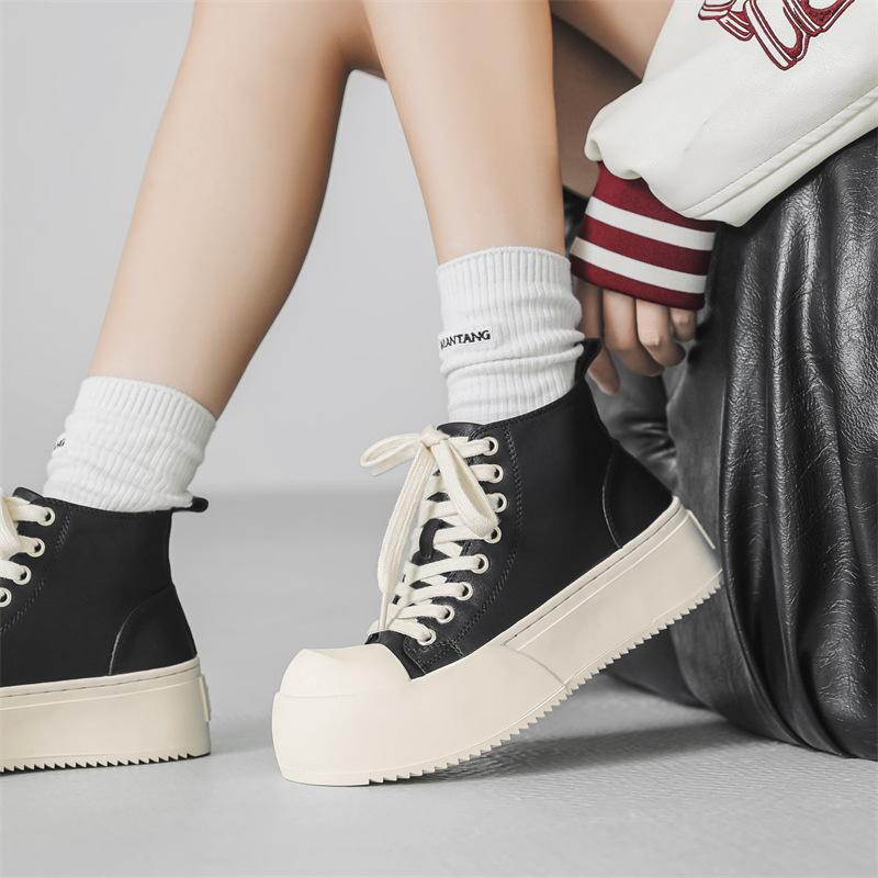 Туфли Дерби с большой головой и перевернутой головой, мужские новые, толстая подошва, увеличивающая высоту, высокие туфли для доски, модная мужская пара 55427-J