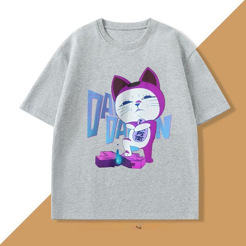 Dandadan Turbo Granny Cat Tshirt for Unisex WOMEN Harajuku Summer Cotton Short Sleeve O Neck Tees Unisex Funny Loose Unisexs Clothes