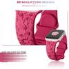 Ремешок для Apple Watch Band 44 42 45 40 41 46 49 мм Розовый Цветочный Гравированный браслет correa iWatch Series 4 5 6 7 8 9 10 11 SE Ultra