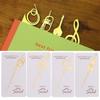 Gold Musical Note Meta Book Maker Metal Paper Clips Fashion Musical Instruments Bookmark  Student