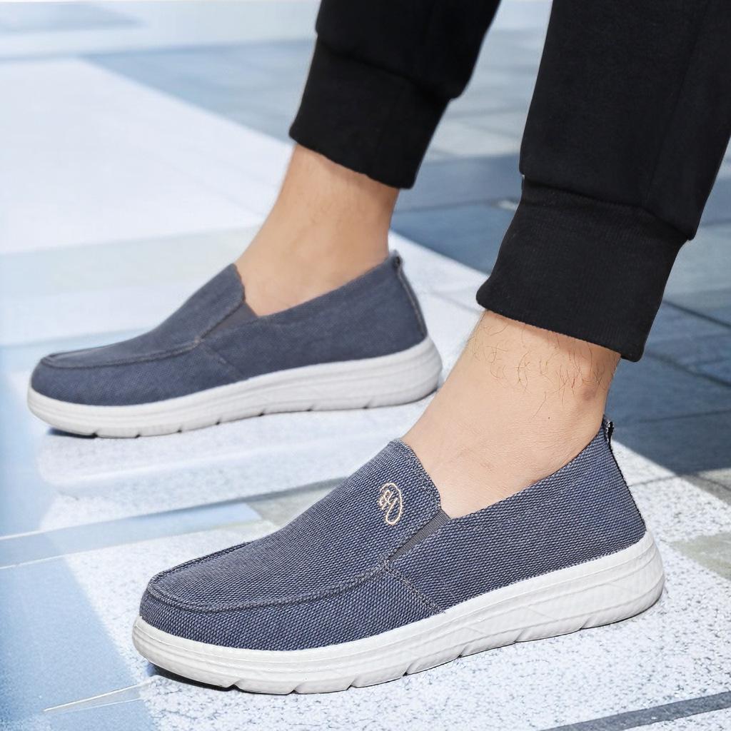 Очень большие мужские парусиновые туфли: Повседневные туфли-слипоны, размеры 45-48