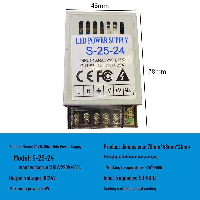 Блок питания 220В в 12В/24В/5В постоянного тока для светодиодных лент - 5А/10А/30А, Трансформатор 60Вт