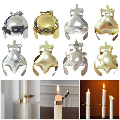4 шт./компл. автоматический гаситель свечей, металлический круглый гаситель свечей в форме сердца и звезды, зажим для пламени, регулируемый гаситель свечей, аксессуары для свечей