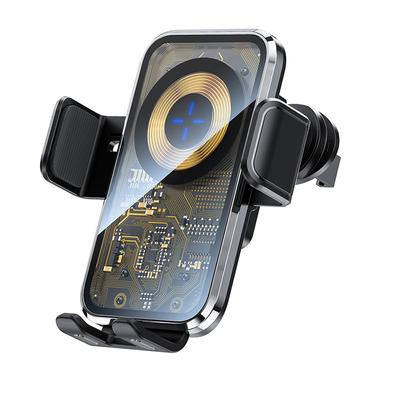 Прозрачное автомобильное крепление с беспроводной зарядкой 15 Вт для Iphone 14pro 14 13 12 Qi, быстрое зарядное устройство для телефона, вентиляционное отверстие, держатель с вращением на 360 градусов