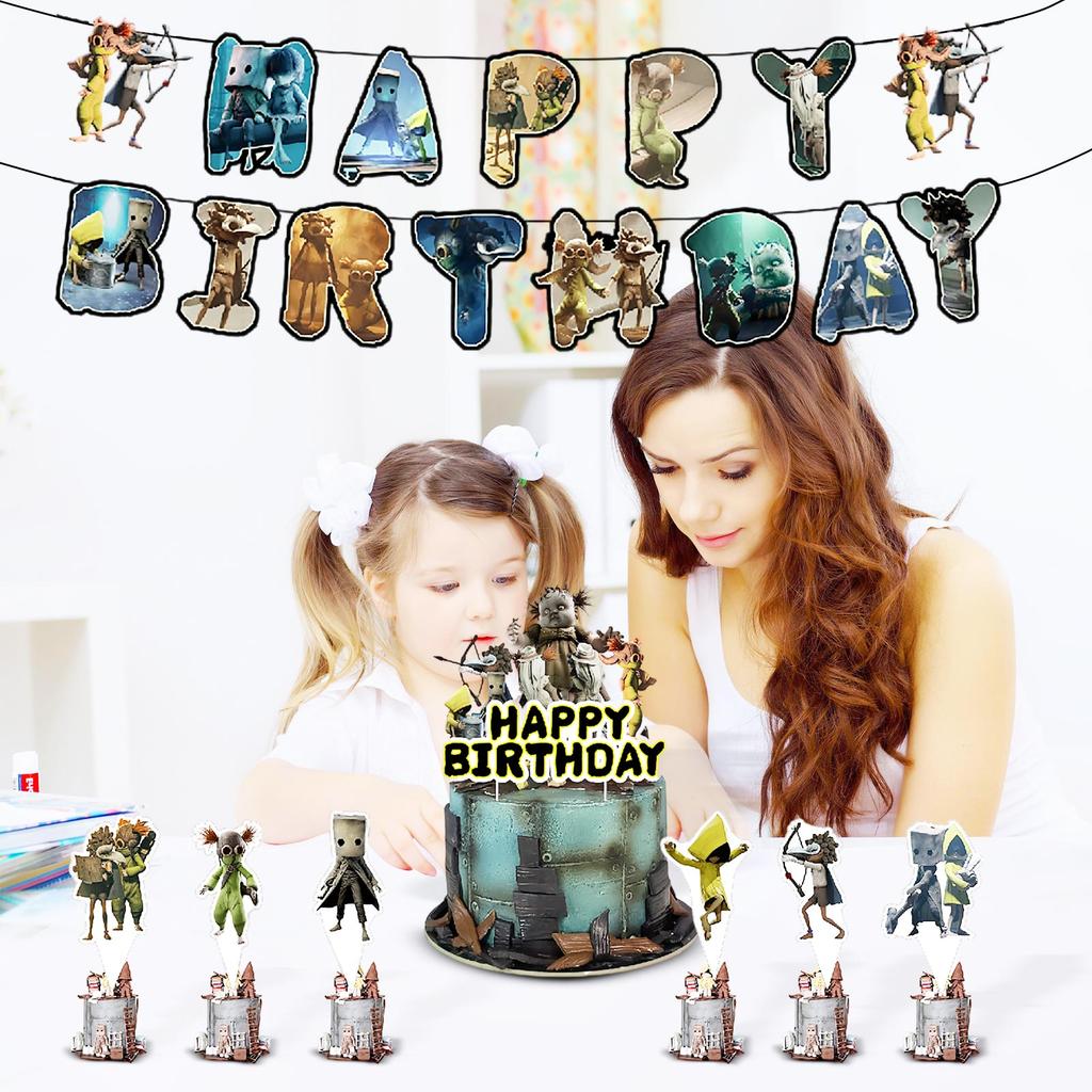 Theme Birthday Party Decoration Birthday Flag Balloons Cake