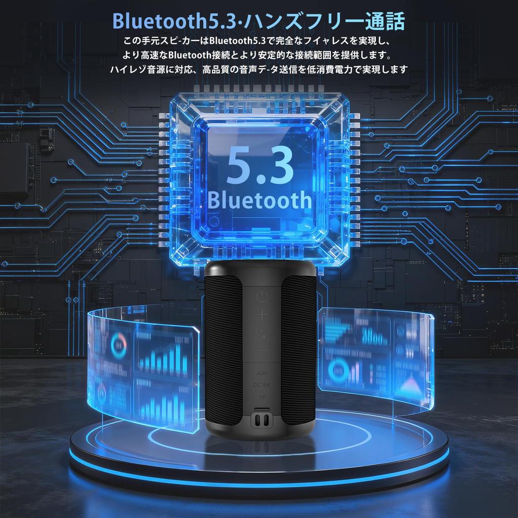 Bluetooth Speaker New Upgrade Powerful Underwater Compact Wireless Speaker with HIFI Sound Powerful Underwater Bluetooth LED IPX67 12 Hours of