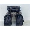 New Leather Black Motorcycle Combo Saddle 3 Bags Saddlebag Luggage 3 Side Bag